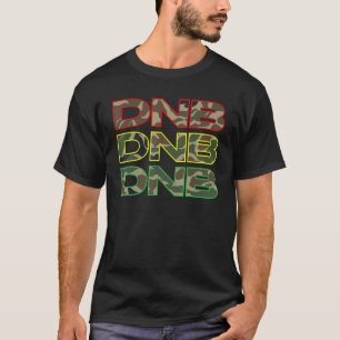 DNB Triple Drum n Bass Junglist Rood Geel Groen T-shirt