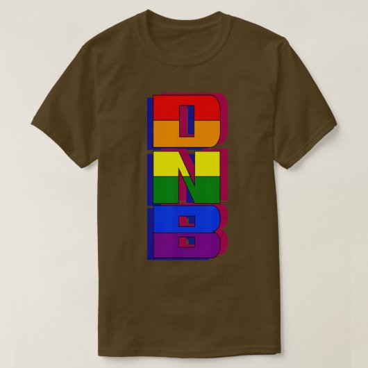 DNB Vert Original Junglist DrumnBass Pride Rainbow T-shirt (Design voorkant)