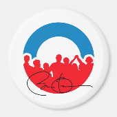 DNC CONVENTIE MET OBAMA AUTOGRAPH.png Magneet (Voorkant)