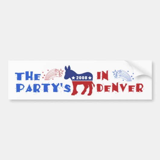 DNC Convention Denver Bumpersticker (Voorkant)