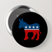 DNC - DEMOCRAT - DONKEY RONDE BUTTON 4,0 CM (Voorkant /achterkant)