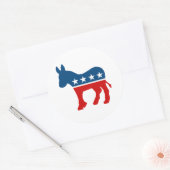DNC - DEMOCRAT - DONKEY RONDE STICKER (Envelop)