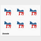 DNC - DEMOCRAT - DONKEY RONDE STICKER (Vel)