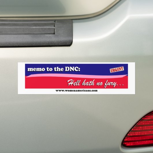 DNC: Geen woede... Bumpersticker (Op auto)
