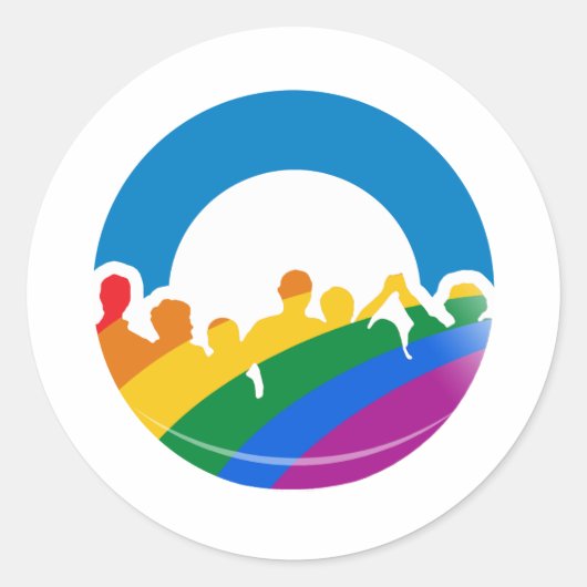 DNC PRIDE 2012 RONDE STICKER (Voorkant)