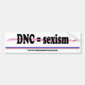 DNC = seksisme Bumpersticker (Voorkant)