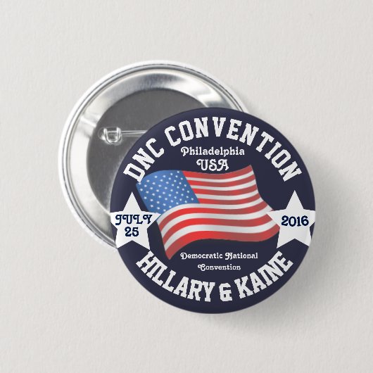 DNC-Verdrag Memorabilia Ronde Button 5,7 Cm (Voorkant /achterkant)