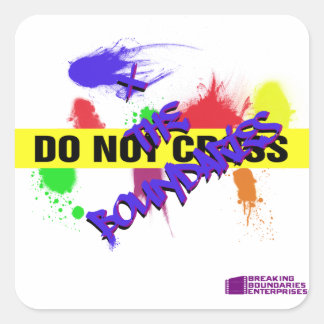 DNC/XtheBoundaries Vierkante Stickers, Glanzend Sticker