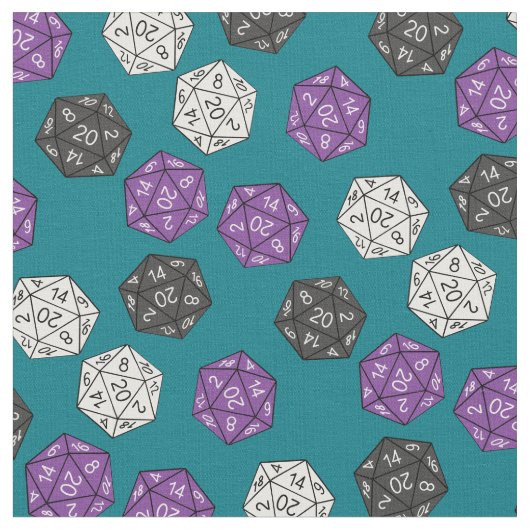 DND 20 Sided Dice Game Dungeons Dragons Stof (Close Up)