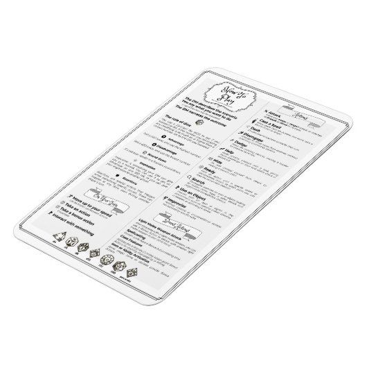Dnd 5e editie Speler Cheatsheet Magneet (Linkerzijde)