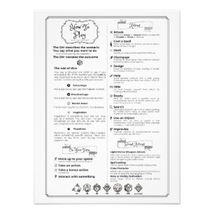 Dnd 5e Speler Spiekbrief Foto Afdruk