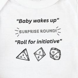 DnD Baby - Baby wordt wakker Roll voor initiatief Romper