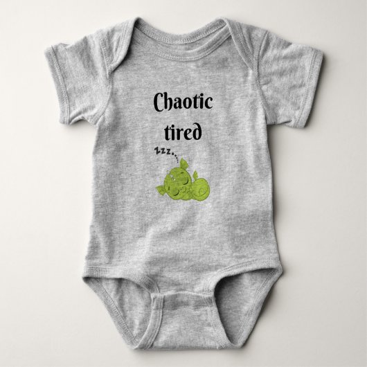 DnD baby - Chaotische Vermoeide Kleine Draak Romper (Voorkant)