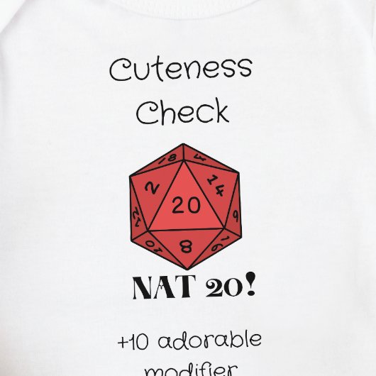 DnD Baby - Cuteness Check NAT 20 Romper