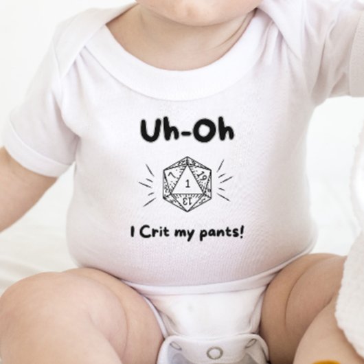 DnD Baby - Oh, ik heb mijn broek gekreukt! Romper