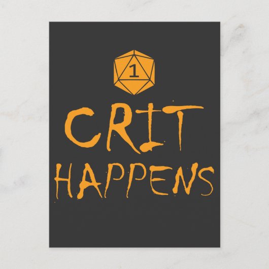 DnD Crit Gebeurt Grappig RPG Kerker Spel Cadeau Briefkaart (Voorkant)