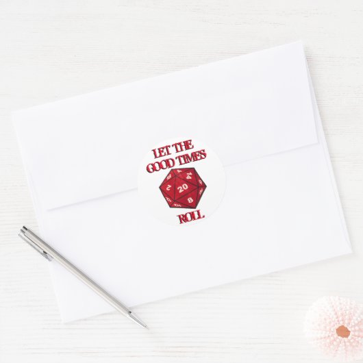 DnD Dice Ronde Sticker (Envelop)