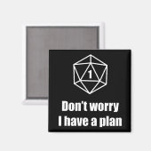 DnD - Geen zorgen, ik heb een plan Magneet (Voorkant / Achterkant)