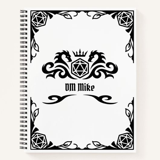 DnD Gepersonaliseerd Notitieboek met Monogram (Voorkant)