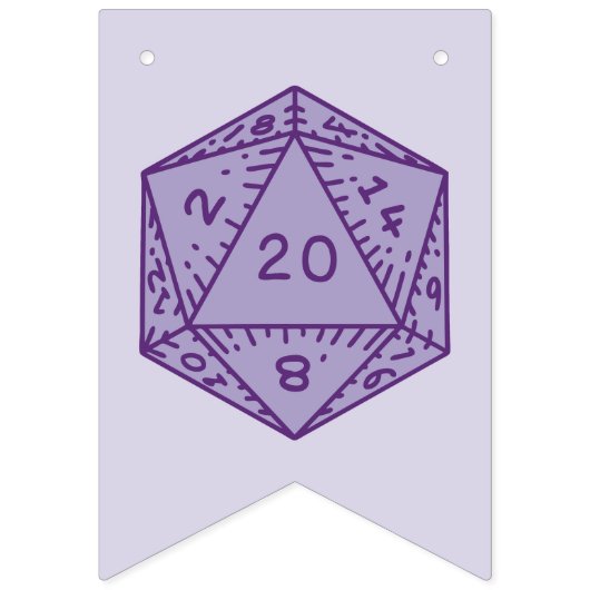 DnD Happy Birthday D20 Dungeons & Dragons Vlaggetjes (Eerste vlag)