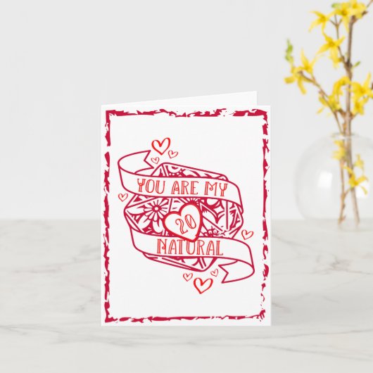 DnD Natural 20 Dice Valentijn Kaart (Gele Bloem)