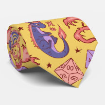 DnD NeckTie, D20 dobbelpatroon, Dungeon Master Gif