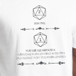 DnD Shirt - Nat 1 Je sterft hilarisch