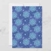 DnD Verjaardagsfeest DnD D20 Blauwe Dice Kaart (Achterkant)