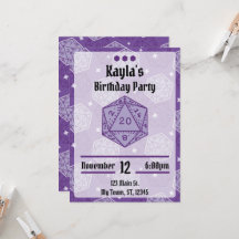 DnD Verjaardagsfeest DnD D20 Dice