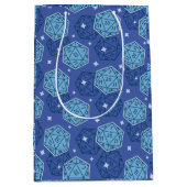 DnD Verjaardagsfeestje Dungeons & Dragons D20 Blau Medium Cadeauzakje (Voorkant)