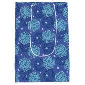 DnD Verjaardagsfeestje Dungeons & Dragons D20 Blau Medium Cadeauzakje (Achterkant)