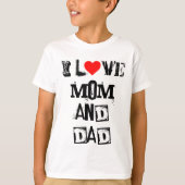DNF Ik hou van mama en papa KINDER T-shirt (Voorkant)