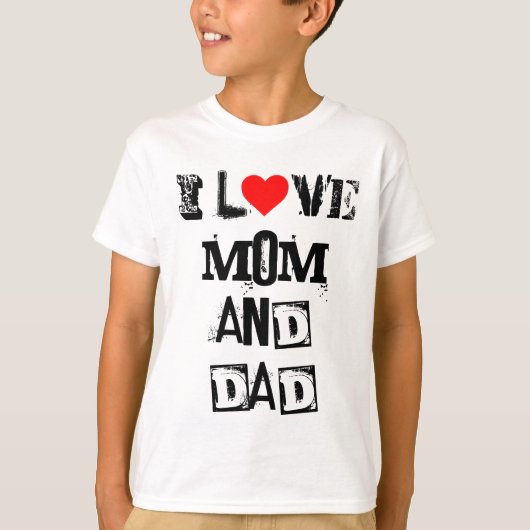 DNF Ik hou van mama en papa KINDER T-shirt (Voorkant)