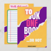 DNF Tracker for  Book Readers Feestdagenkaart (Voorkant / Achterkant)