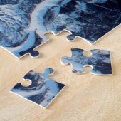 Dnieper Bevroren sneeuw - Uitzicht ruimtestation Legpuzzel (Zijkant)