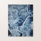 Dnieper Bevroren sneeuw - Uitzicht ruimtestation Legpuzzel (Verticaal)