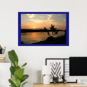 Dniepr Sunset Poster (Thuiskantoor)