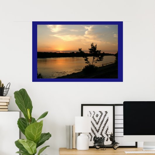 Dniepr Sunset Poster (Thuiskantoor)