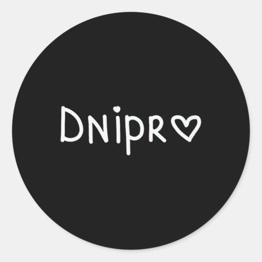 Dnipro Oekraine  Ronde Sticker (Voorkant)