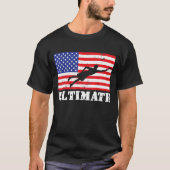 Dnood Ultimate Frisbee Usa American Flag Vint T-shirt (Voorkant)