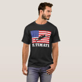 Dnood Ultimate Frisbee Usa American Flag Vint T-shirt (Voorkant volledig)