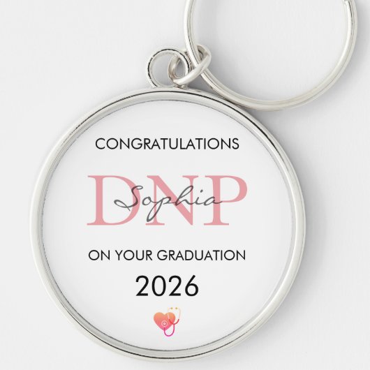 DNP Afstudeerpersoonlijke naam klas van 2026 Sleutelhanger (Voorkant)