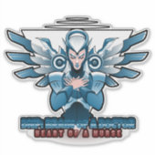 DNP Brain van een arts hart van een verpleegkundig Sticker (Voorkant)