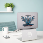 DNP Brain van een arts hart van een verpleegkundig Sticker (Laptop op bureau)