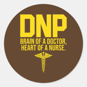 DNP Doctor in de verpleegkunde Brain RN Nurse Ronde Sticker
