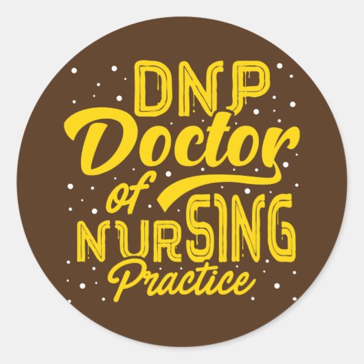 DNP Doctor in de verpleegkunde, geïnspireerd door  Ronde Sticker (Voorkant)
