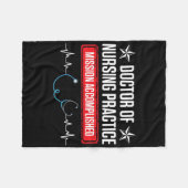DNP Doctor of Nursing Practice bereiken RN Nurse Fleece Deken (Voorkant (Horizontaal))