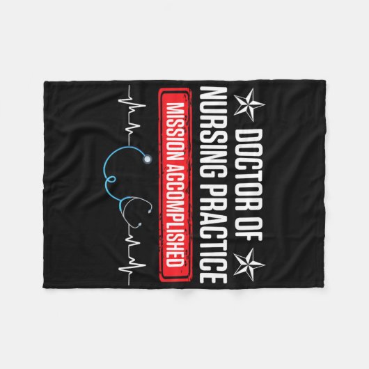DNP Doctor of Nursing Practice bereiken RN Nurse Fleece Deken (Voorkant (Horizontaal))
