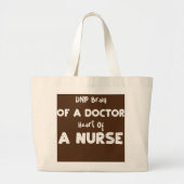 DNP-hersenhelft van een arts-hart van een verpleeg Grote Tote Bag (Voorkant)