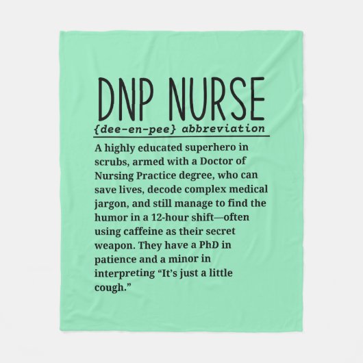 DNP-verpleegkundige Fleece Deken (Voorkant)